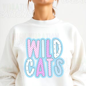 Preppy coquette pastel wildcats preppy mascot coquette png girls preppy wild cat design dtf pink wildcat png wildcats mascot preppy png