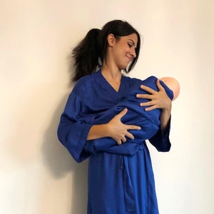 Mommy and Me Robe and Swaddle Set, Maternity Robe, Hospitaal Gown, Mommy and Baby Hospital Set, Baby Shower Gift