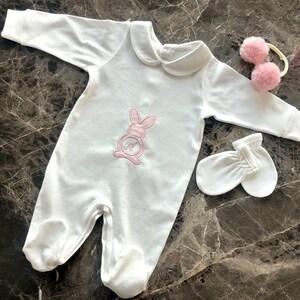 Baby Girl Easter Outfit Personalized, First Easter Outfit, Baby Bunny Outfit, Newborn Girl Easter Outfit, Coming Home Outfit