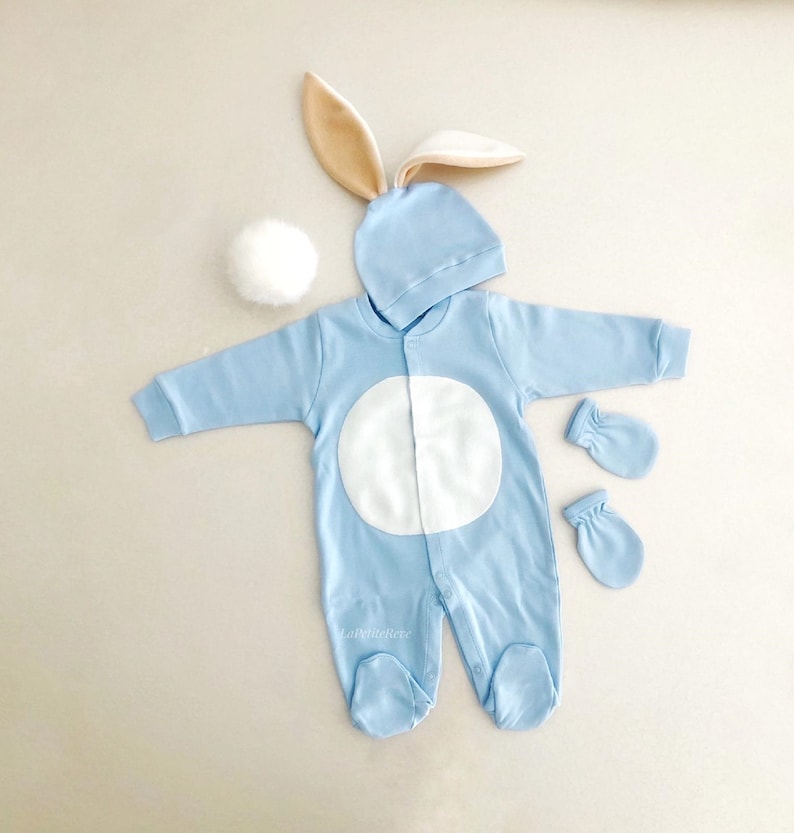 Newborn Bunny Outfit Monogrammed Romper Newborn Personalized Etsy