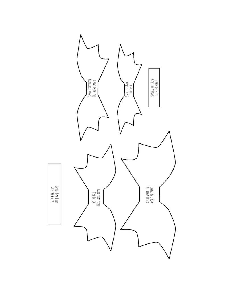 Bat Hair Bows With A Free SVGPNG And Template Etsy