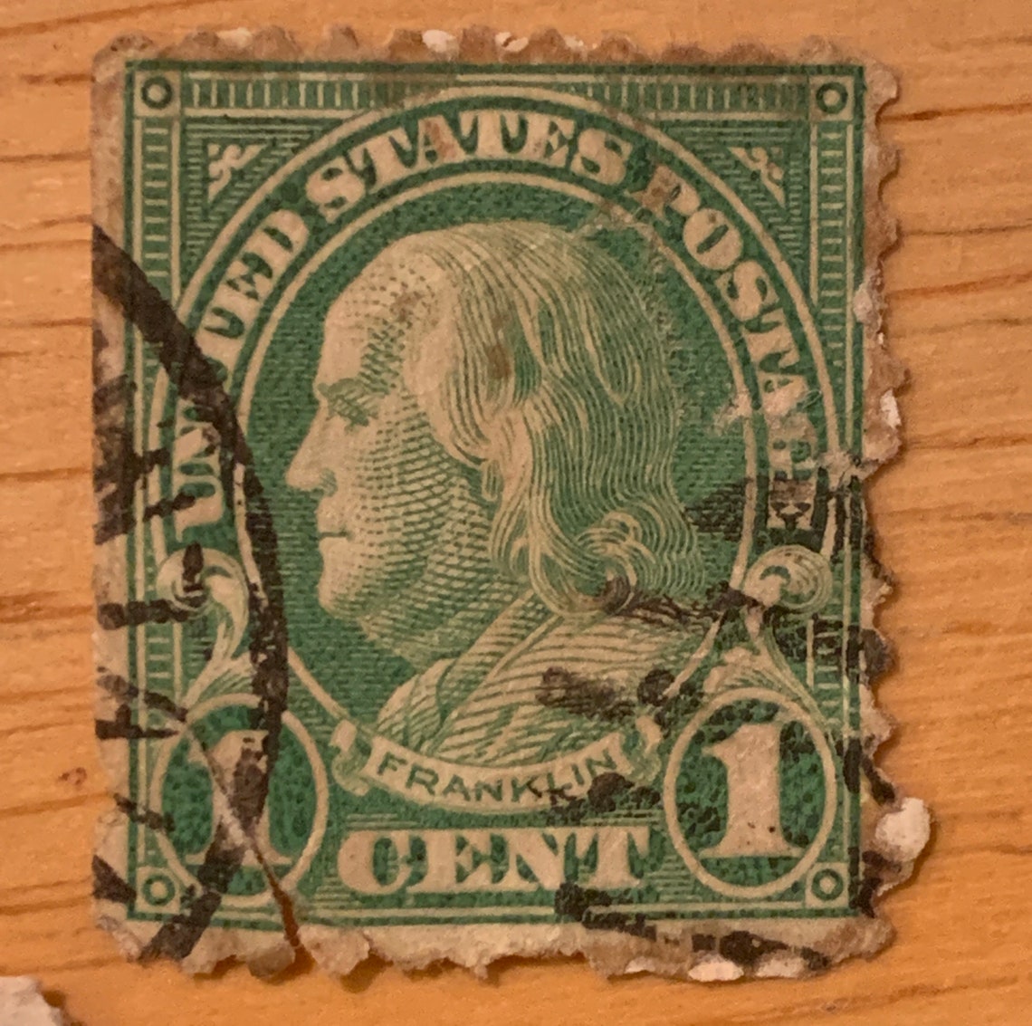 1923 perf 11X10 Rotary Press 1 C Franklin Stamp Etsy