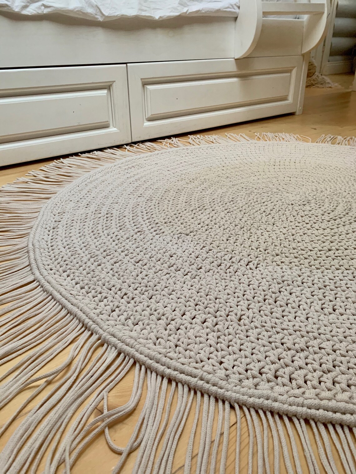 Macrame Teppich Macrame Circle RugCrochet Rug Etsy