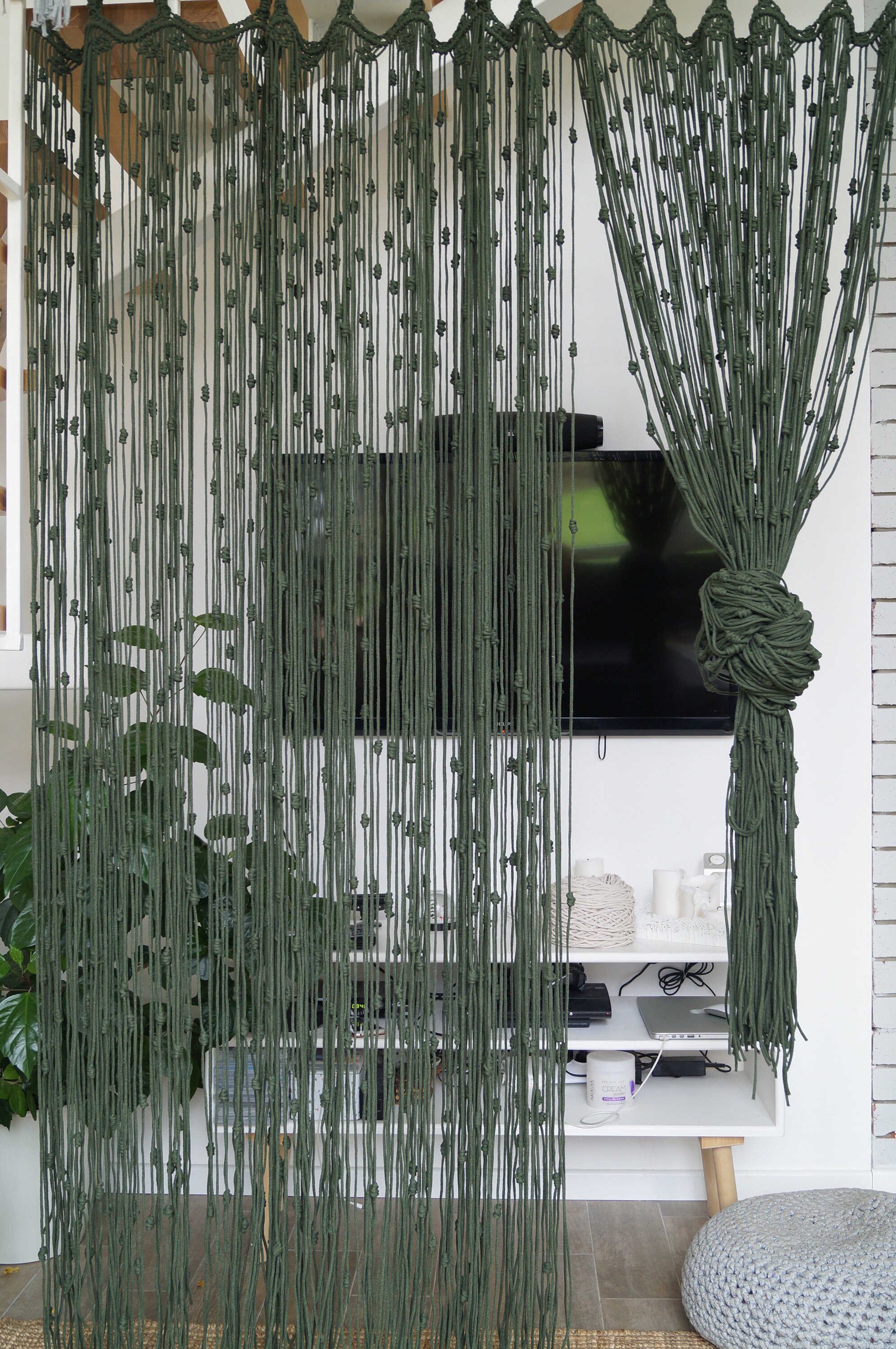 Macrame Boho CurtainMacrame Curtain PanelBead Etsy