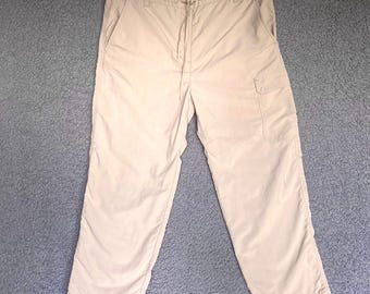 Pantalón cargo de nailon caqui para senderismo técnico VTG The North Face para hombre, talla XL 38 38x29 115