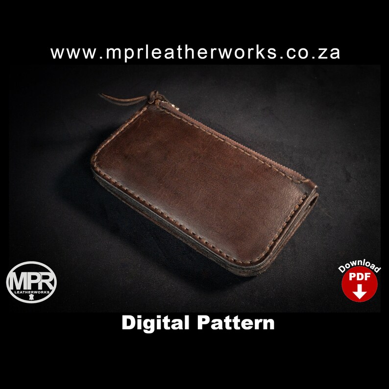 Bank Note Wallet Pattern Leather Pattern for Wallet: Wallet With Zip. Notes and Coins | Etsy