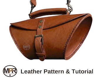 Catherine bag: PDF pattern for Leather shoulder bag | Letter & A4 | DIY leathercraft by MPR Leatherworks