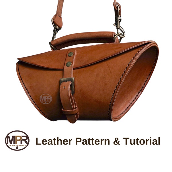 Sac Catherine : Patron PDF pour Sac bandoulière en cuir | Lettre et A4 | Maroquinerie DIY par MPR Leatherworks