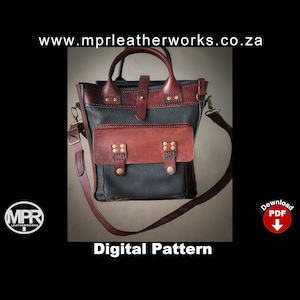 Einkaufstasche: Ledertaschen-Musterdateien Leder DIY PDF-Download Leder DIY Ledermuster Einfaches Muster
