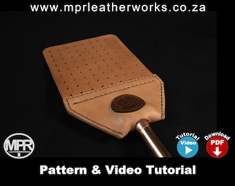 The Boss Fly swatter leather pattern: Sturdy leather swatter with copper pipe shaft - Instantly download your PDF Pattern - Easy Pattern.