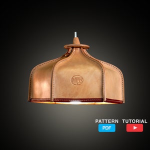 Bell Lampshade printable PDF Pattern and video tutorial for DIY leather craft. Download the digital pattern designed by MPR Leatherworks