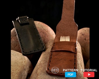 Toothpick Keyring Leather Pattern: Pdf pattern Leather pattern Pdf download Easy pattern Leather DIY Leather keyring