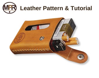 Karoo Quiver leather pattern: 20s cigarette and lighter holder Digital PDF Download | Easy build | A4 + Letter + Video Tutorial