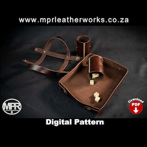 Dice Combo 3-in-1: Leather pattern Dice game Leather gift Easy pattern Quick download Games night Backgammon Snakes & ladders Ludo Monopoly
