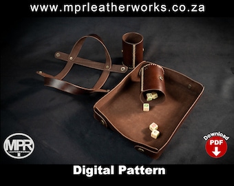 Würfelkombi 3-in-1: Leder Schnittmuster Würfelspiel Leder Geschenk Easy Schnitt Schneller Download Spieleabend Backgammon Schlangen & Leitern Ludo Monopoly