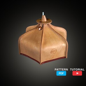 Bell Lampshade Printable PDF Pattern and Video Tutorial for DIY Leather ...