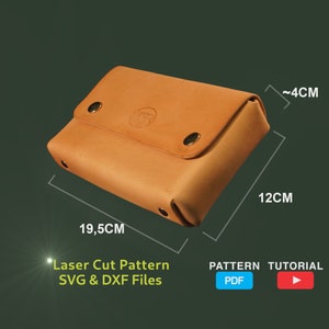 Laser Cut No-Stitch Handy Gürteltasche Leder SVG DXF Download Schnittmuster von MPR Leatherworks