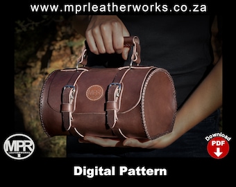 Leather pattern Barrel bag: This practical go everywhere leather bag comes with a fully downloadable A4 pdf pattern and is easy to make