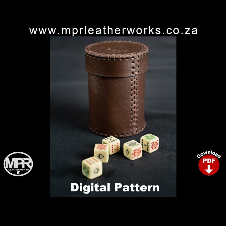 Dice Cup Leather Pattern Medieval Styled Leather Dice Cup to Etsy