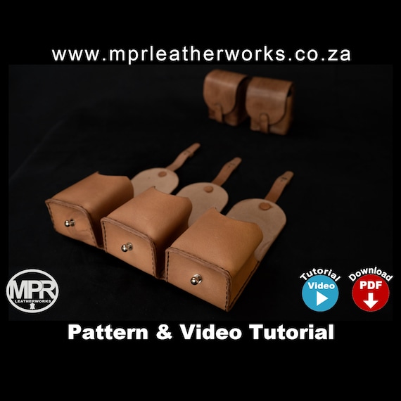 Belt Pouches Leather pattern: Steampunk belt Instant Digital PDF Download Steampunk style DIY project Quick project