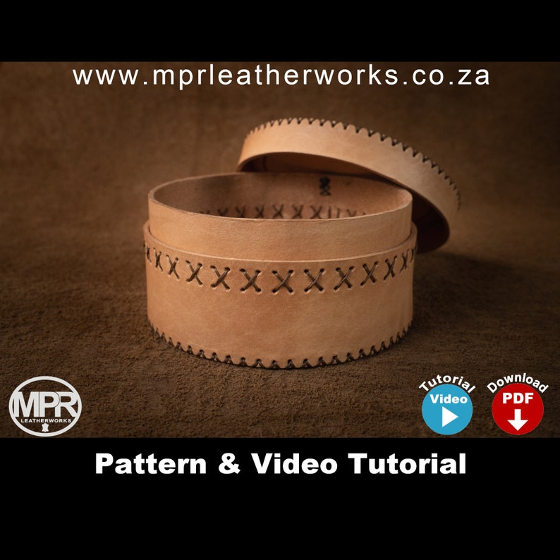 Round Jewelry Box Leather Pattern Leather Jewelry Box Trinket Etsy