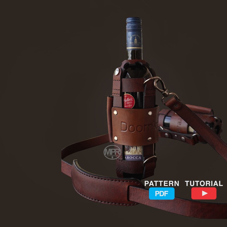 Wine Bag Leather Pattern: 1 Bottle Shoulder Bag 2 Bottle - Etsy