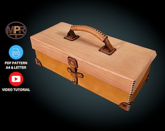 Schachtel Leder Schachtel A4 und Letter: Leder Schachtel, um Ihre Lederschachfiguren und Lederschachbrett zusammen zu halten.