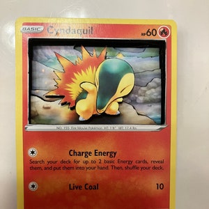 Aangepaste gewijzigde PKMN TCG-ruilkaarten 3D Pokemon-kaart - Cyndaquil - 023/189 SWSH Sword & Shield Astral Radiance singles-set
