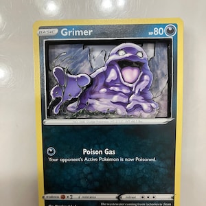 Carte Pokémon 3D modifiée PKMN TCG personnalisée - Grimer 084/172 épée et bouclier SWSH Brilliant Stars Singles Set