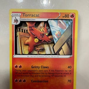 torracat pokemon card Incineroar 26/149 - Evolution Set - Litten - Sun & Moon Base Set Bite 30 Torracat Incineroar - Etsy