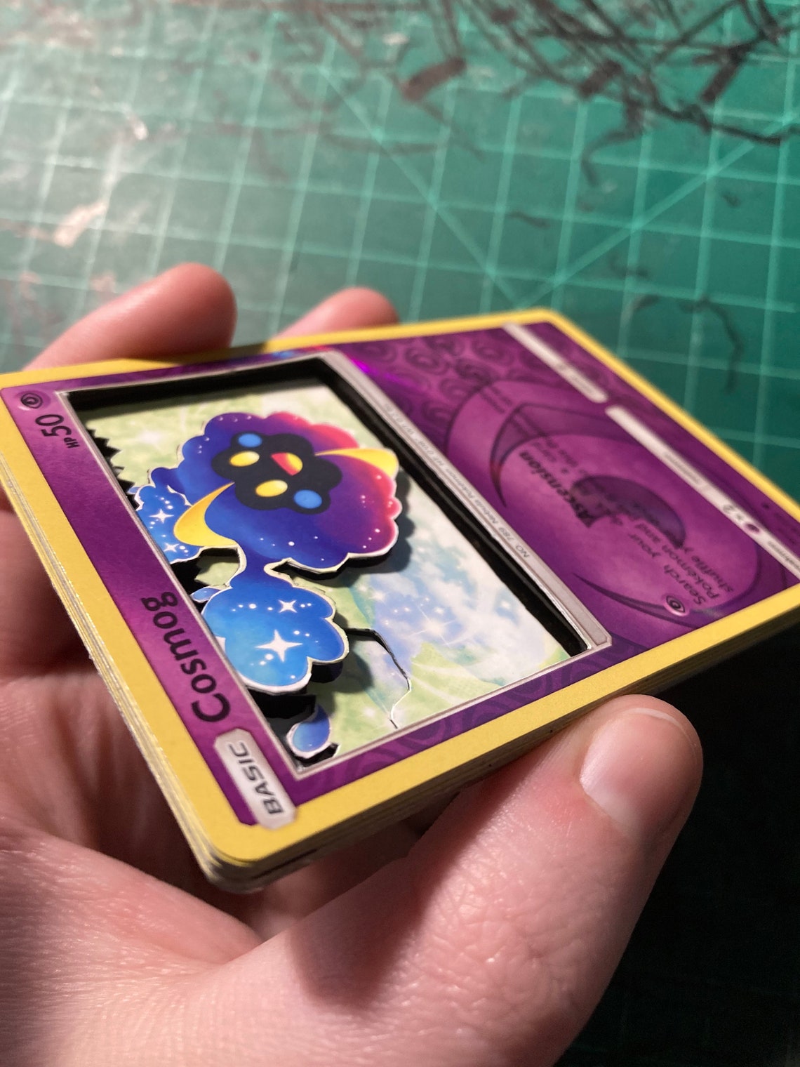 3D Pokemon Card Cosmog 99/236 Reverse Holo Etsy