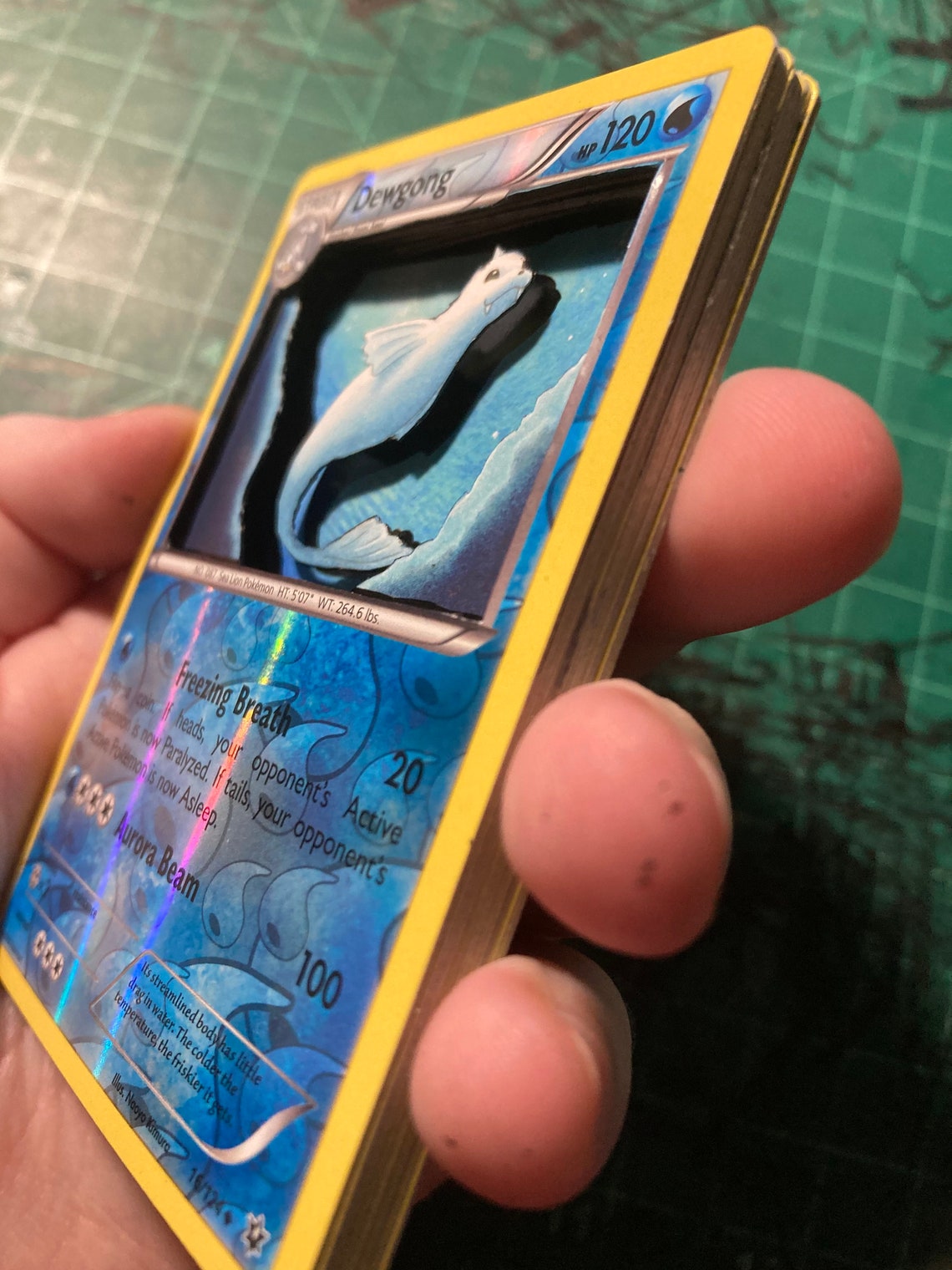 3D Pokemon Card Dewgong 16/124 Reverse Holo Etsy