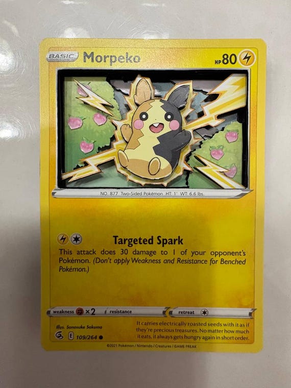pokemon altered cards Custom Altered PKMN TCG Trading Cards 3D Pokemon Card - Morpeko