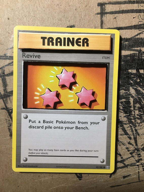 Custom Altered PKMN TCG Trading Cards 3D Pokemon Card - Revive 85/108 XY  Evolutions Singles Set - Etsy