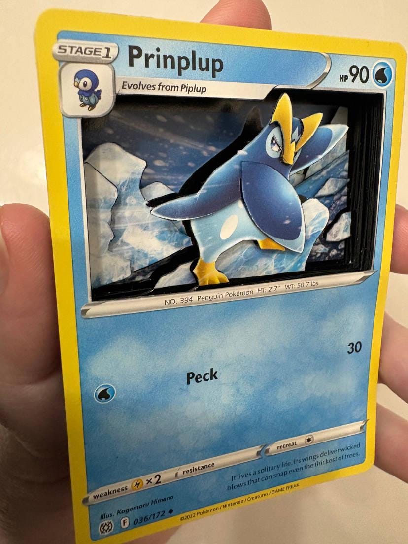 prinplup pokemon card Buy | Brilliant Stars Water Direct Dive Discard all Energy from this Pokmon Custom Altered PKMN TCG 3D
