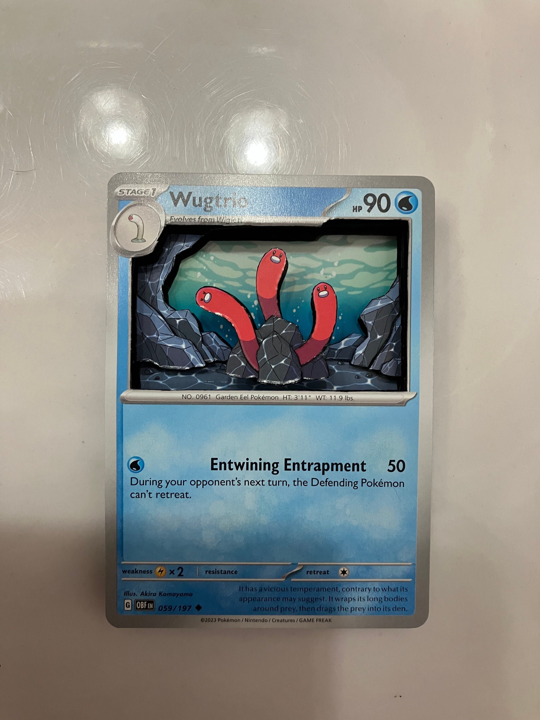 Custom Altered PKMN TCG Trading Cards 3D Pokemon Card - Wugtrio 059/197  Obsidian Flames Singles Set - Etsy Australia
