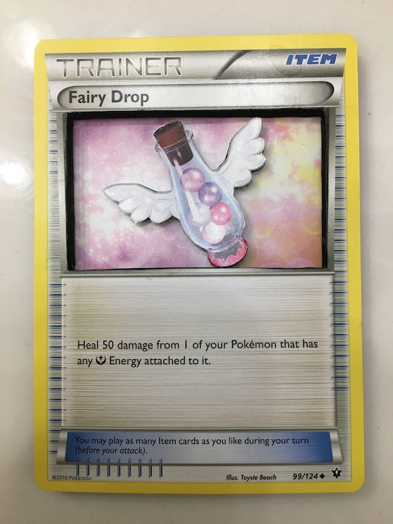 Custom Altered PKMN TCG Trading Cards 3D Pokemon Card - Fairy Drop 99/124 XY Fates Collide Singles Set - Etsy Custom Altered PKMN TCG Trading Cards 3D Pokemon Card - Fairy Drop 99/124 XY Fates Collide Singles Set - Etsy