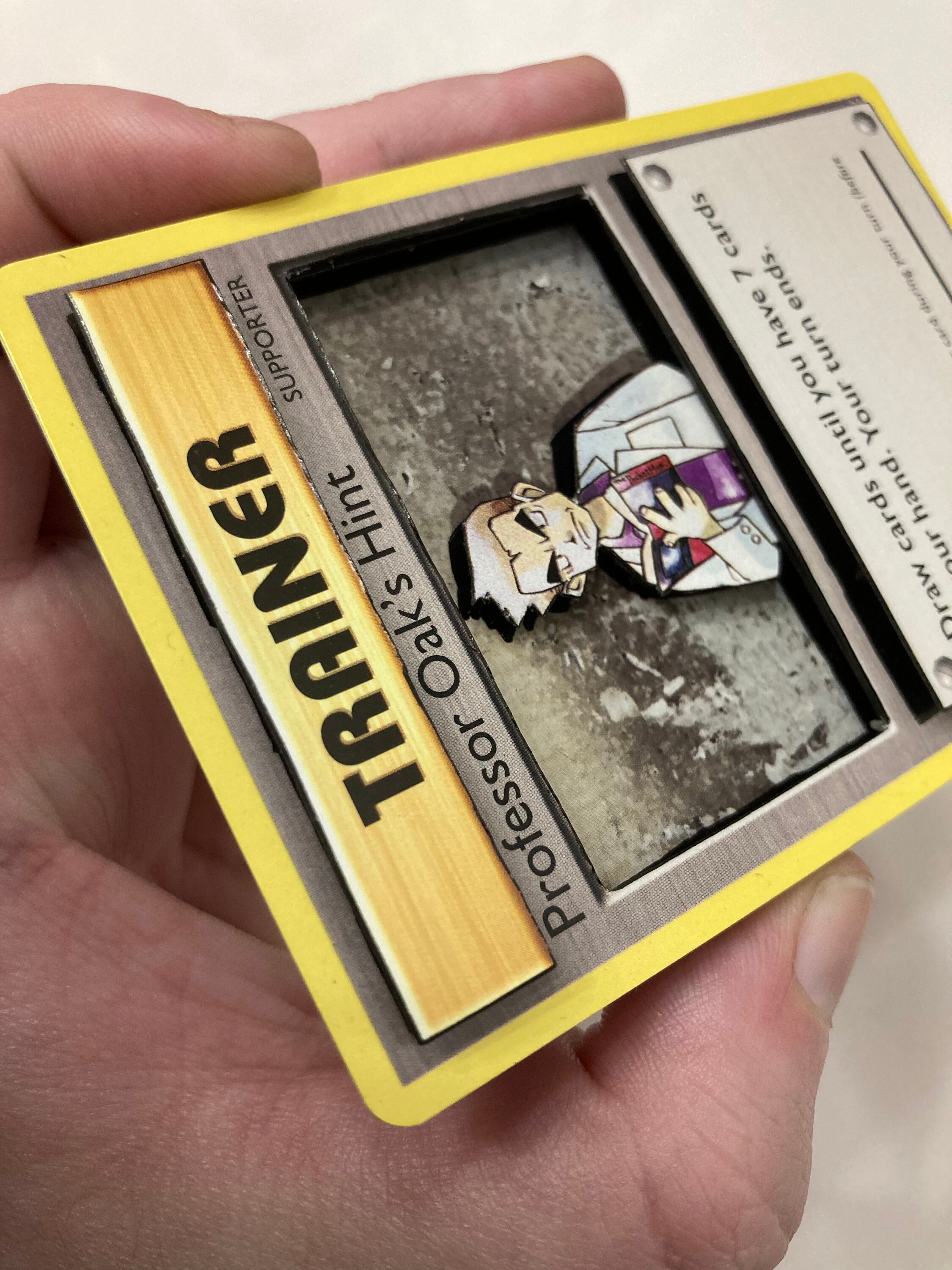 Custom Altered PKMN TCG Trading Cards 3D Pokemon Card - Professor