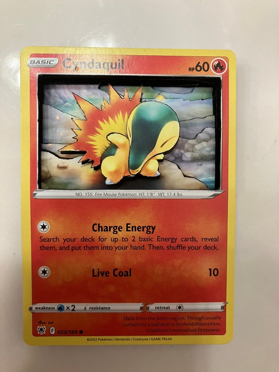 Custom Altered PKMN TCG Trading Cards 3D Pokemon Card - Cyndaquil - 023/189  SWSH Sword & Shield Astral Radiance Singles Set - Etsy