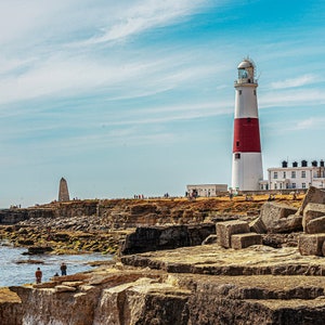 Lighthouse at Portland Bill - Coastal wall art home decor gift