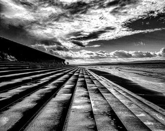 Breakwater Walk, Burnham on Sea - Coastal wall art home decor gift