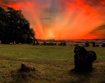 Rollright Stones, kunstafdruk, cadeau