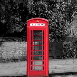Iconische Britse rode telefooncel als cadeau voor aan de muur