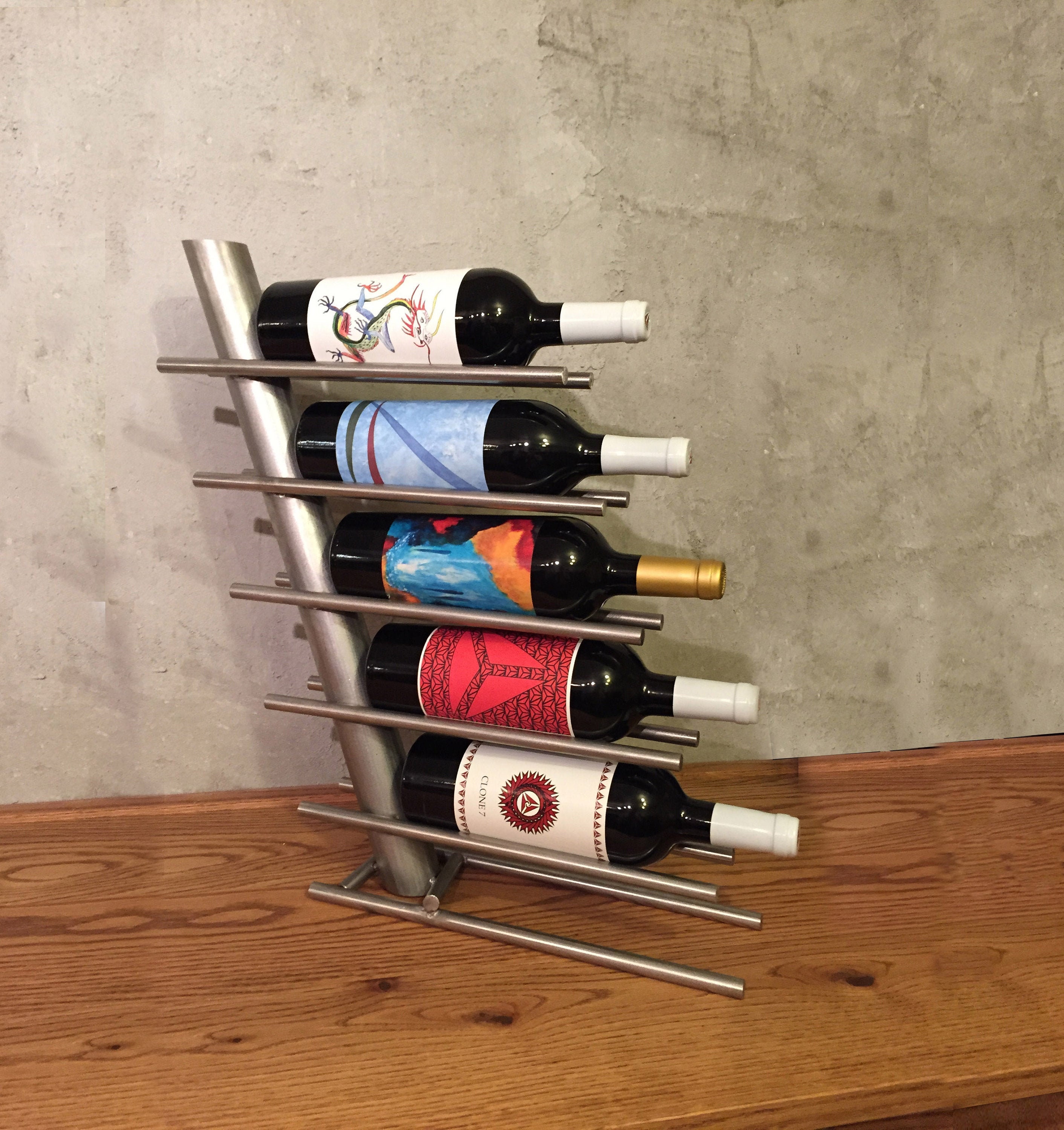 106cm Industrial Metal Wine Wall Cabinet Distressed Storage Bottles Glasses Unit 