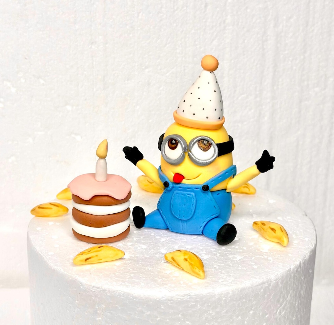 Topper 3D Minion Dave - Figura De Plástico Decorativa Para Tartas Infantiles