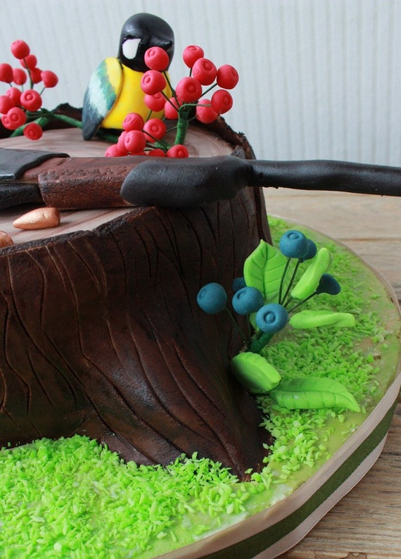 Déco Gâteau Thème Chasse Au Cerf - Lot De 13 Pièces Camouflage Pour Anniversaire, EVJF Ou Party Nature
