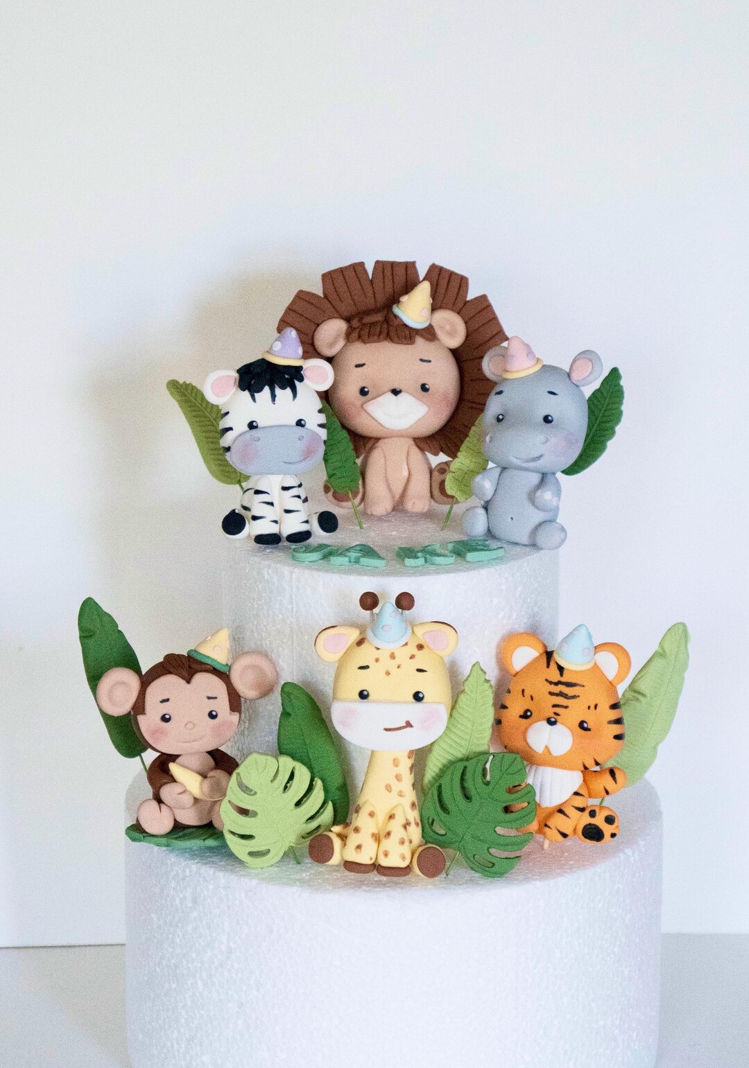 Safari Animal Cake Topper, Made of Fondant, Jungle Topper: Lion ...