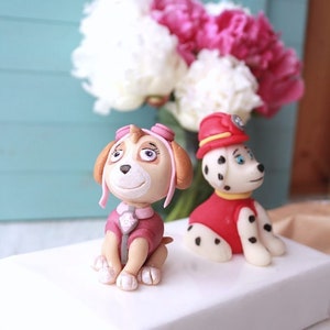 Skye  cake topper, Skye fondant cake figurine, birthday party decoration  Dalmatian dog puppy