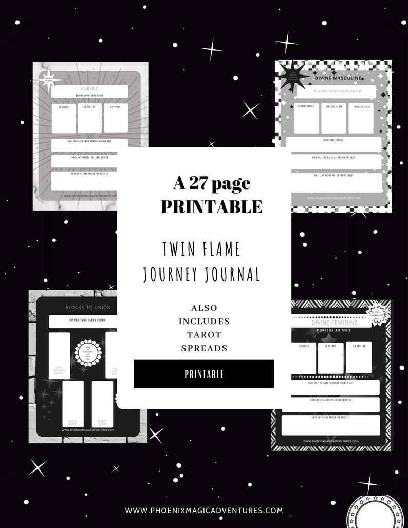 Twin Flame Journal. 27 printable pages for your journey to Etsy