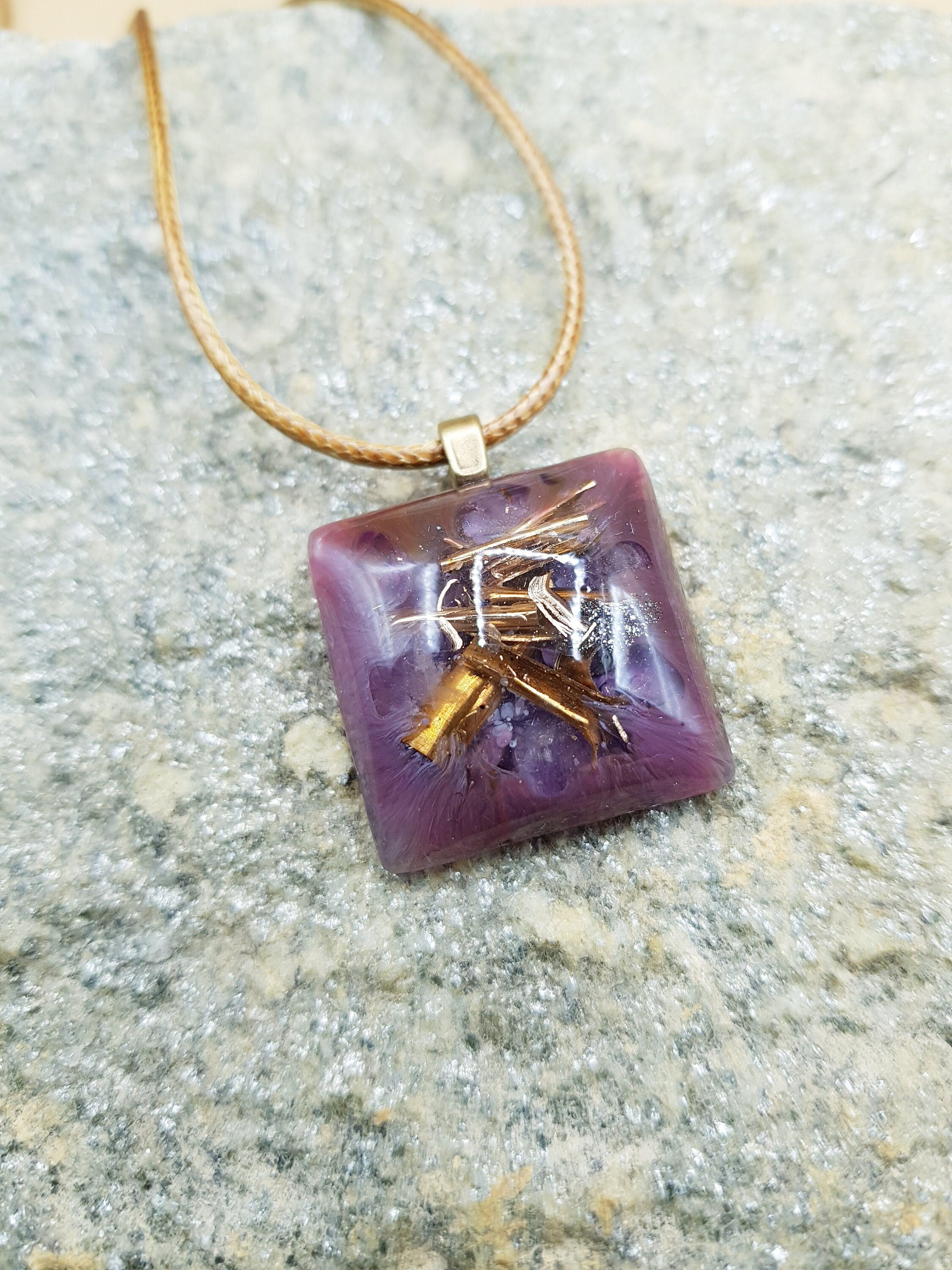 Orgonite Pendentif Fait Main Ondes Positives